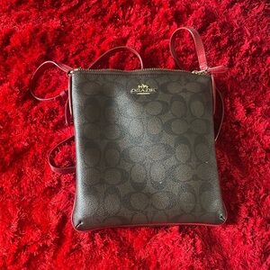 Coach Brown & Red Crossbody Bag